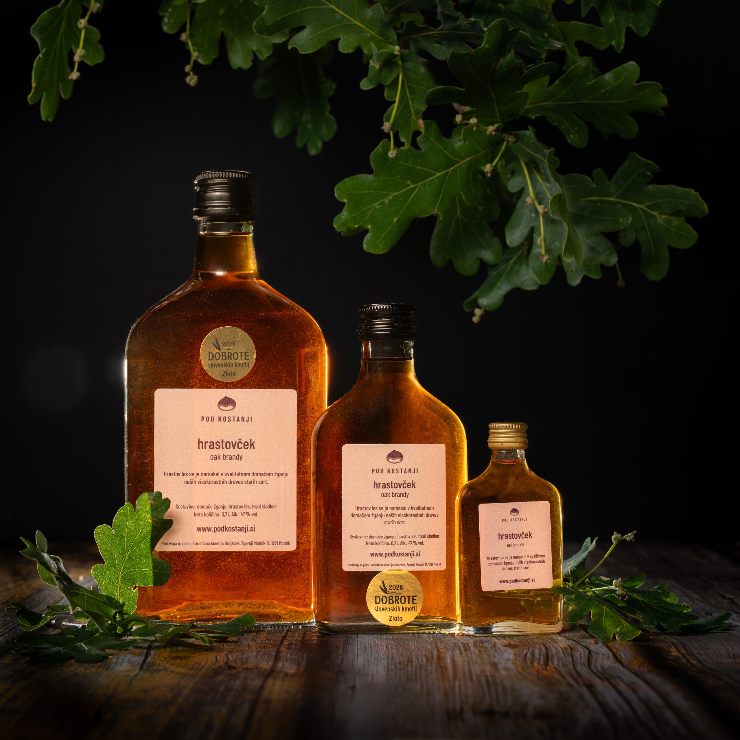Hrastovček – domači brandy 1l