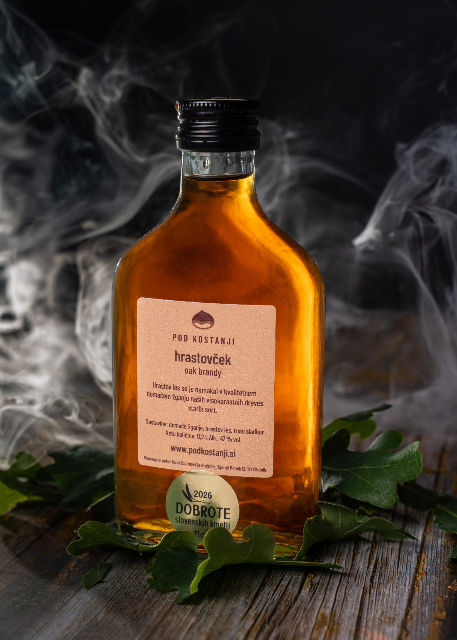 Hrastovček – domači brandy 1l - slika 3