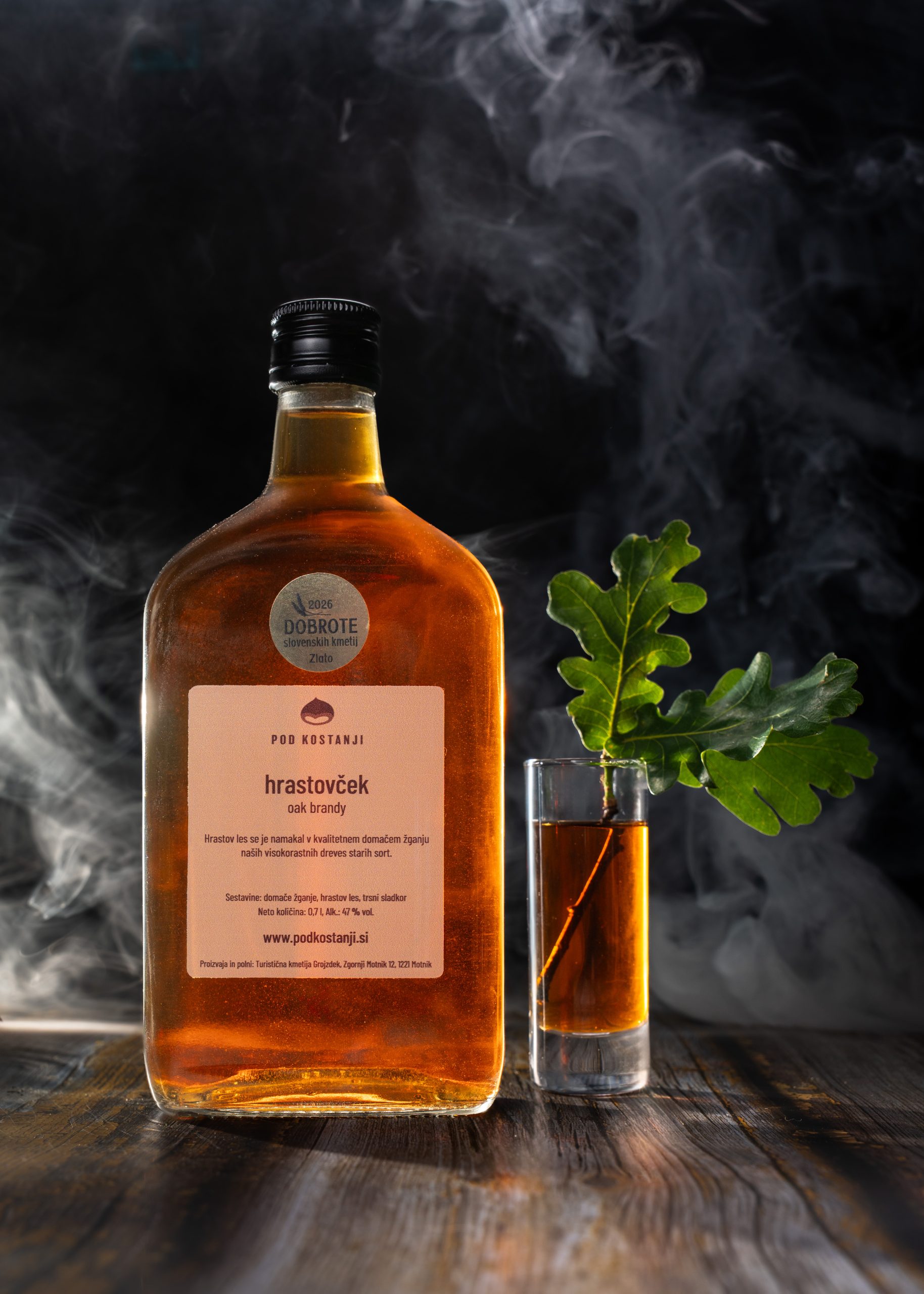 Hrastovček – domači brandy 1l - slika 5